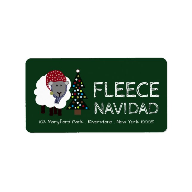 Etiqueta Fleece Navidad, Estilo Espanhol Natal (Frente)