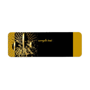 Etiqueta Fleur de lis, Dourado,