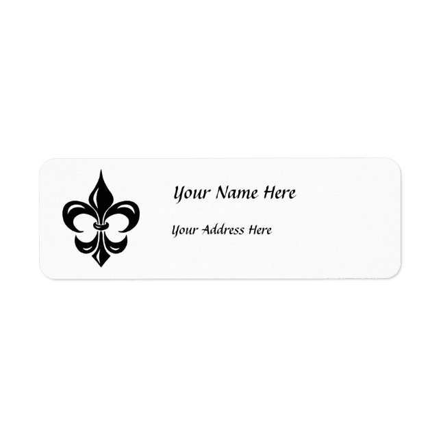Etiqueta Fleur de Lis em preto (Frente)