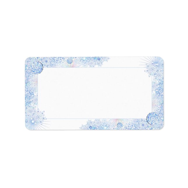 Etiqueta Floco de neve azul-gelo (Frente)