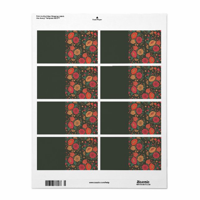 Etiqueta flor (Toda a folha)