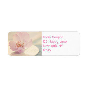 Etiqueta Flor cor-de-rosa macia delicada da flor de