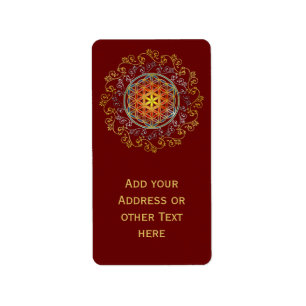 Etiqueta Flor Da Vida - Vintage Ornament Mandala 1