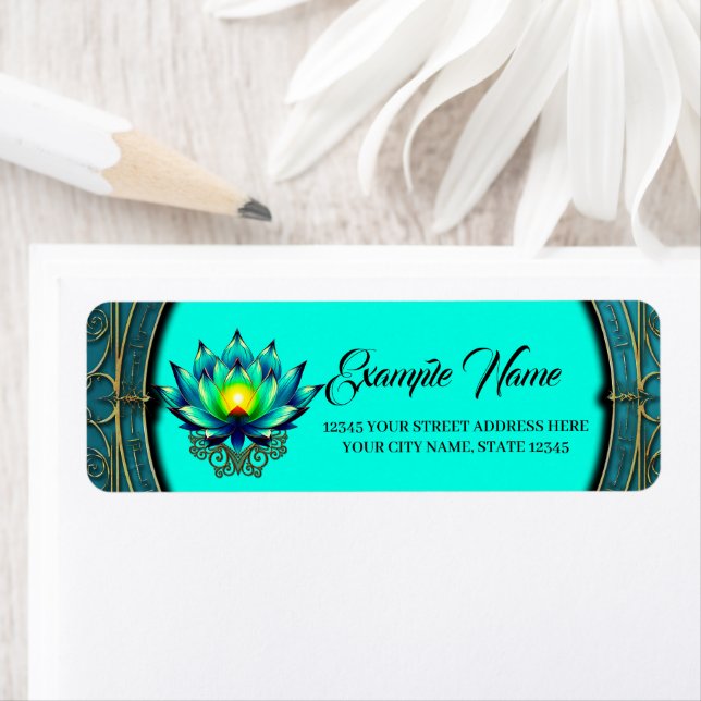 Etiqueta Flor de Elegância, Lotus Místico. (Insitu)