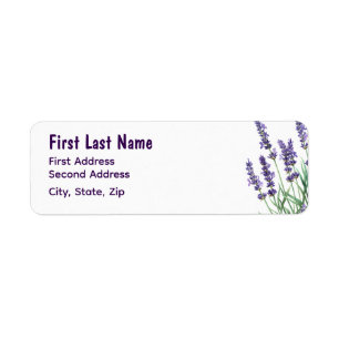 Etiqueta Flor de Lavanda Belo Jardim Floral