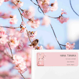 Etiqueta Flor primavera - Monograma Sakura