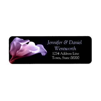 Etiqueta Flor Purple Calla Lily Floral Classic Na moda