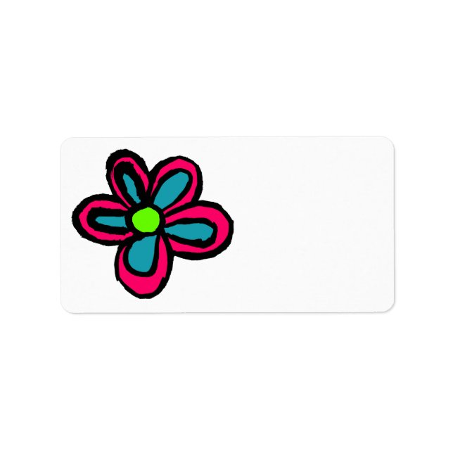 Etiqueta Flor Rosa Fofo (Frente)