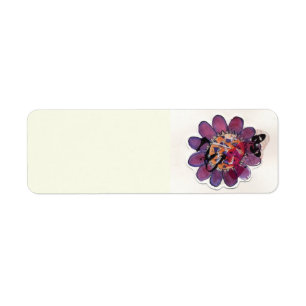 Etiqueta Flor roxa da fita