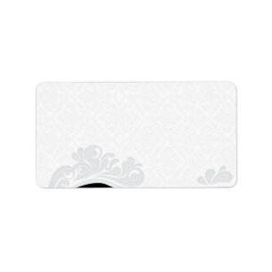 Etiqueta Floral cinzento de inspiração e cor damasco