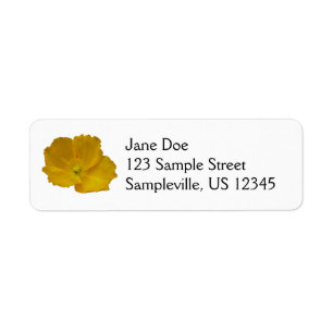 Etiqueta Floral de Flor Selvagem de Flor Amarelo do Alasca