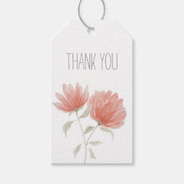 Etiqueta Floral de Pêssego de Aquarela