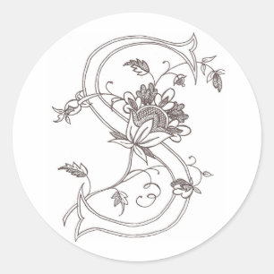 Etiqueta floral de S