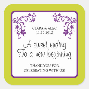 Etiqueta floral do favor do casamento