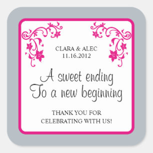 Etiqueta floral do favor do casamento