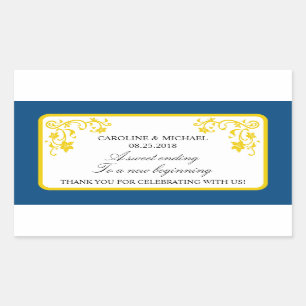 Etiqueta floral do favor do casamento