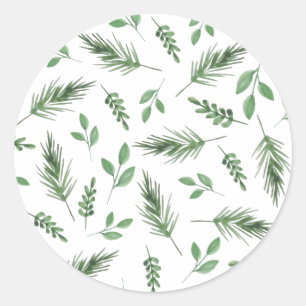 Etiqueta floral do Natal da felicidade verde do
