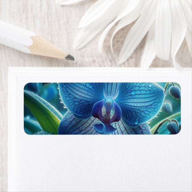 Etiqueta Floral Orquídea Azul (Insitu)