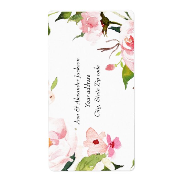 Etiqueta Floral personalizado (Frente)