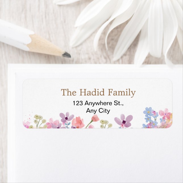 Etiqueta Floral Rosa de Aquarela (Insitu)