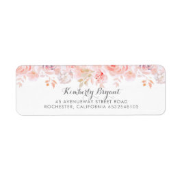 Etiqueta Floral Rosa Suave