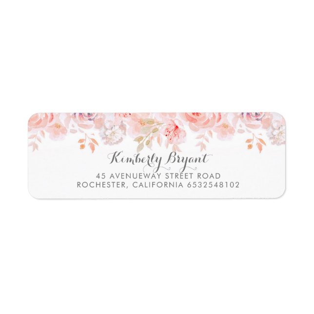 Etiqueta Floral Rosa Suave (Frente)