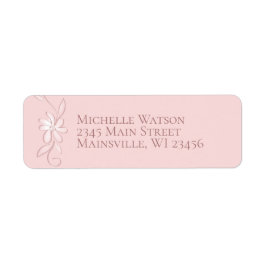 Etiqueta Floral Rosa Vintage