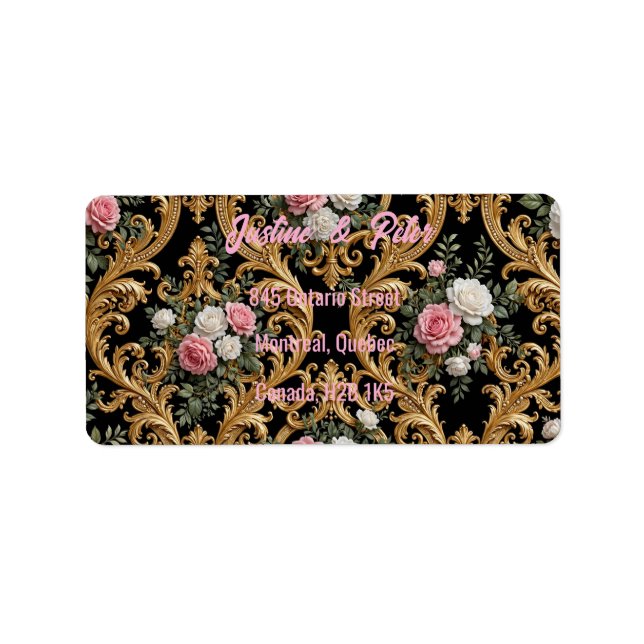 Etiqueta Floral Vintage (Frente)