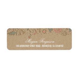 Etiqueta Floral Wedding Rustic
