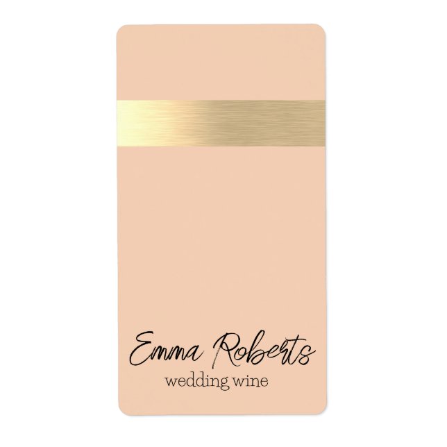 Etiqueta Florence Gold Foil Rustic Faux (Frente)