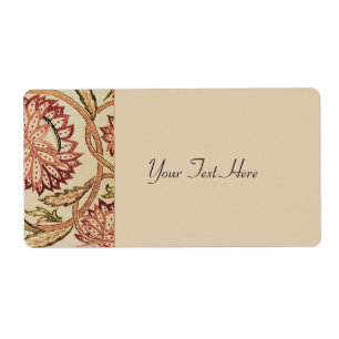 Etiqueta Flores boémias cor-de-rosa