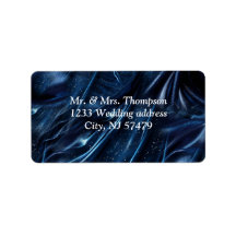 Flores brancas e Douradas de abstrato na Seda Azul