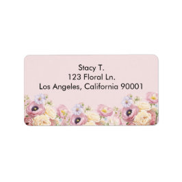 Etiqueta Flores cor-de-rosa violeta e poeirenta