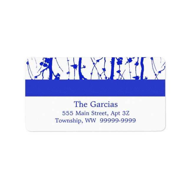 Etiqueta Flores da Primavera Azul (Frente)