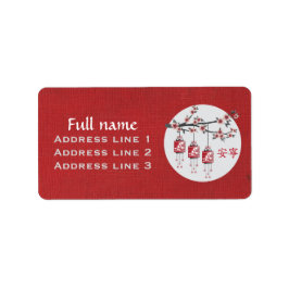 Etiqueta Flores de árvore vermelha "Pacífica"