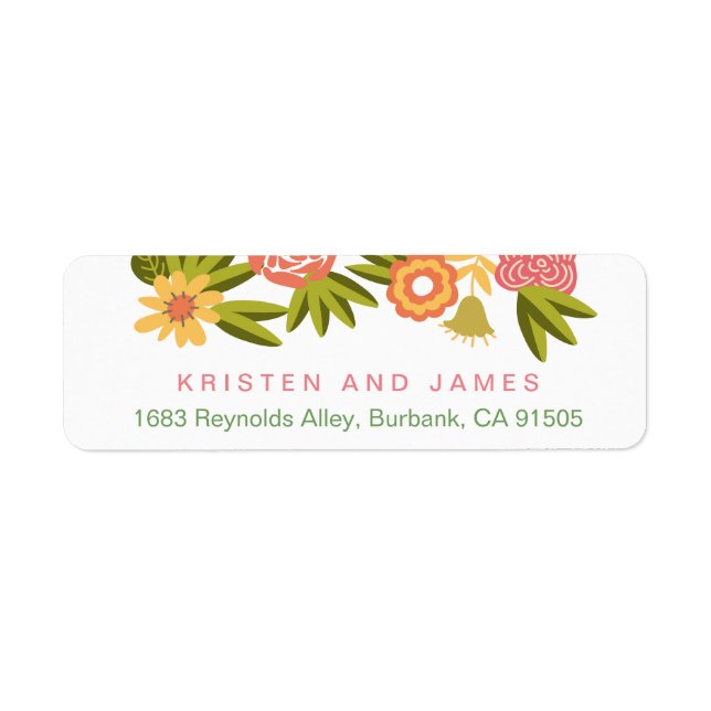 Etiqueta Flores de Bloqueio Botânico Sazonal RSVP (Frente)