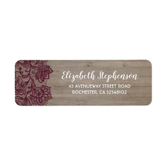 Etiqueta Flores de Borgonha Rústica (Frente)