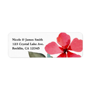 Etiqueta Flores de Flores da primavera Vermelha, Cuta Poppy