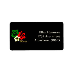 Etiqueta Flores de Hibiscus