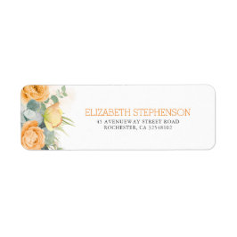 Etiqueta Flores de Laranja Aquarela Elegante