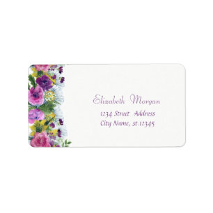 Etiqueta Flores Elegantes De Aquarela, Quic