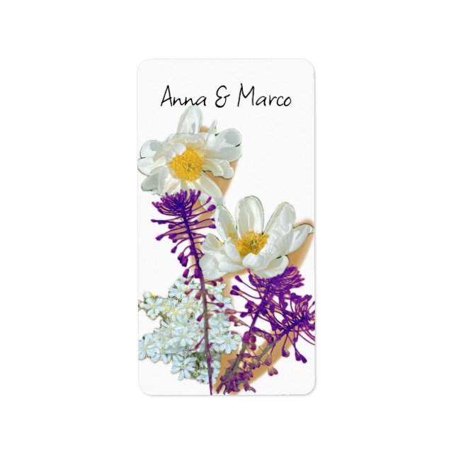 Etiqueta Flores florestais (Frente)