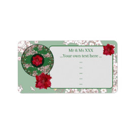 Etiqueta Flores para o Natal