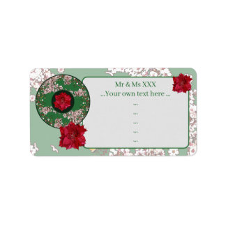 Etiqueta Flores para o Natal