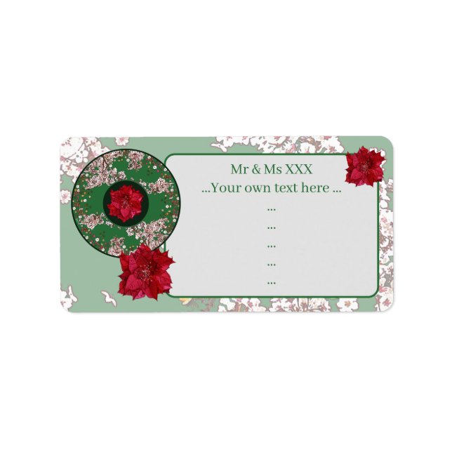 Etiqueta Flores para o Natal (Frente)