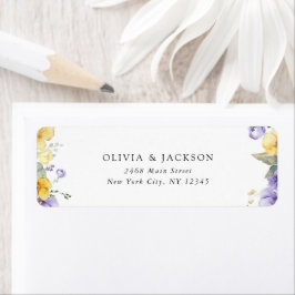 Etiqueta Flores Roxas, Flores Amarelas, Cultivo, Casamento