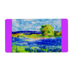 Etiqueta Flores selvagens de Bluebonnet