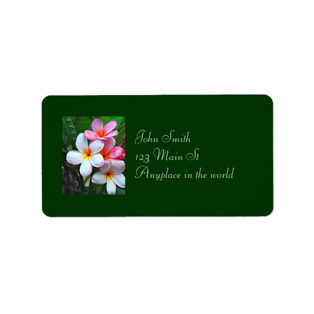 Etiqueta Flores tropicais (Frente)