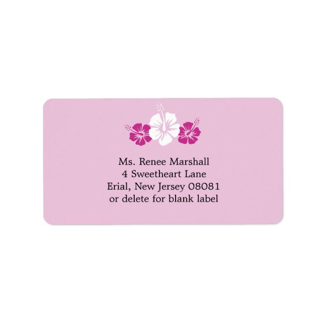 Etiqueta Flores Tropicais de Hibisco (Frente)