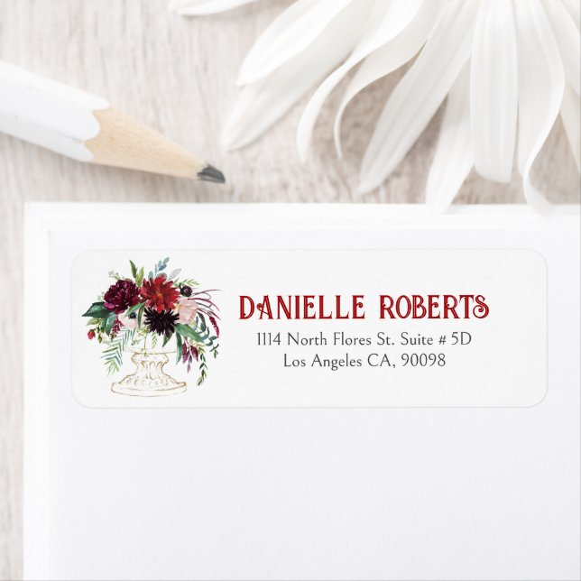 Etiqueta Flores vaso de buquê dourado (Insitu)